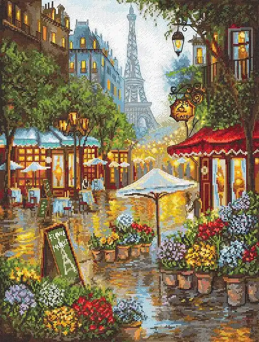 Counted Cross Stitch Kit Spring Flowers, Paris L8038 Budget