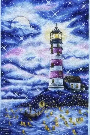 Worldwide Shipping Star Lighthouse - PDF Cross Stitch Pattern