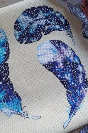 Buy Today Wreath of feathers - PDF Counted Cross Stitch Pattern