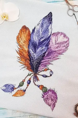 Authentic Plumelets - PDF Counted Cross Stitch Pattern