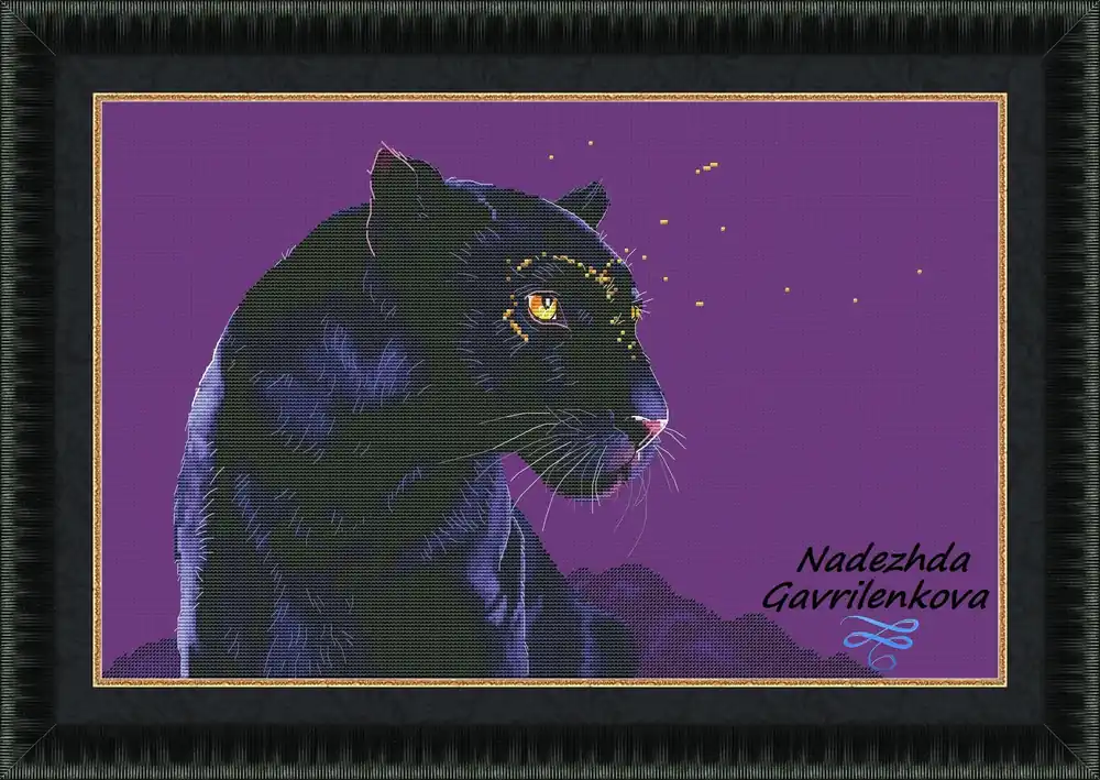 Panther - PDF Counted Cross Stitch Pattern High Quality