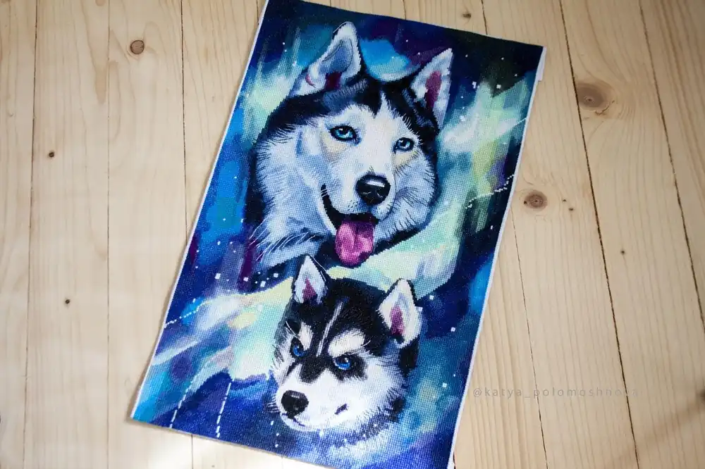 Next Day Delivery Northern Huskies - PDF Counted Cross Stitch Pattern