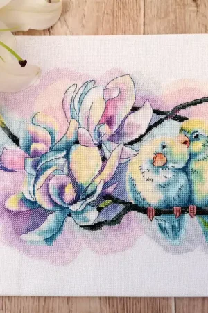 Lovebirds - PDF Counted Cross Stitch Pattern Hassle-Free Returns