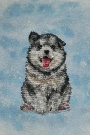 Don’t Miss Out Husky Puppy - PDF Counted Cross Stitch Pattern