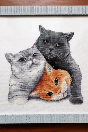 Clearance Furry trio - PDF Counted Cross Stitch Pattern