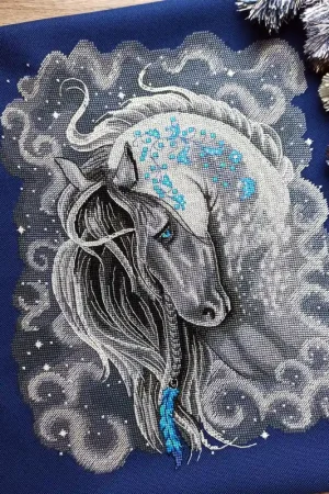 Save Now Frosty Horse - PDF Counted Cross Stitch Pattern