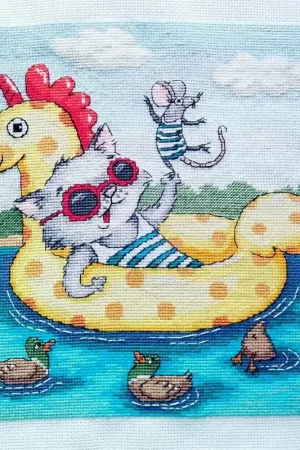 Friends on vacation - PDF Counted Cross Stitch Pattern Affordable