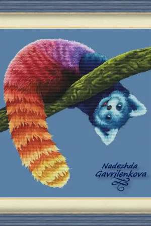Cutie. Red panda - PDF Counted Cross Stitch Pattern Limited Time