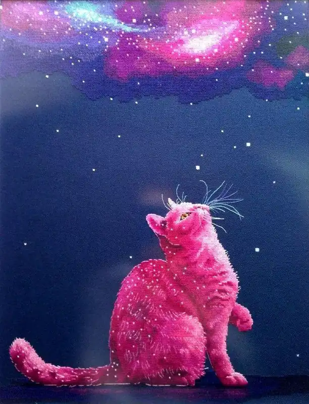 New Arrival Constellation of the Cat - PDF Counted Cross Stitch Pattern