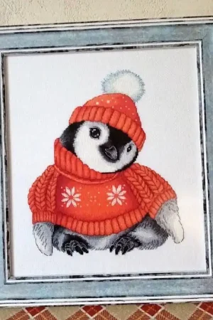 Christmas Penguin - PDF Counted Cross Stitch Pattern Clearance