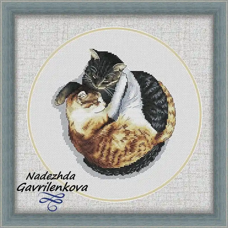 Best Choice Cats Yin-Yang 2 - PDF Counted Cross Stitch Pattern