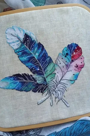 No Minimum Order Bouquet of feathers - PDF Counted Cross Stitch Pattern
