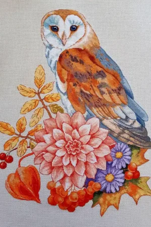Autumn Owl - PDF Counted Cross Stitch Pattern Authentic