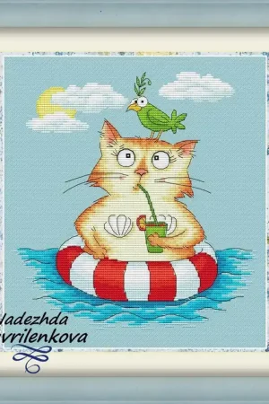 Money Back Guarantee At the resort - PDF Counted Cross Stitch Pattern