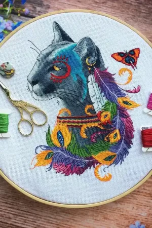 Amerindian cougar - PDF Counted Cross Stitch Pattern Exclusive Offer