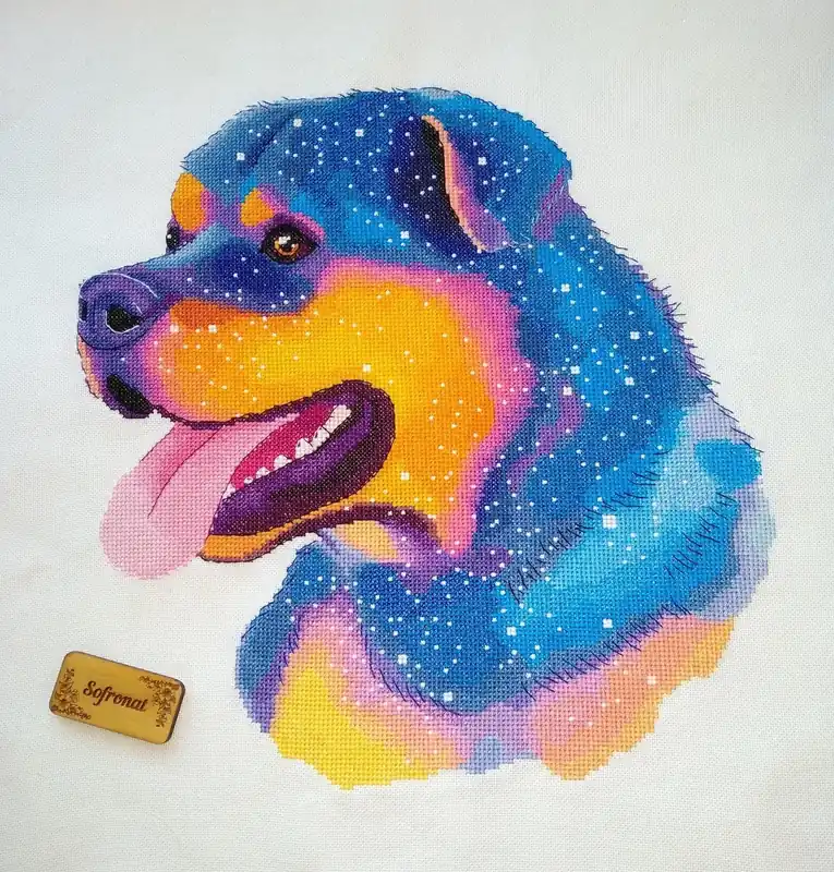 Space Dog - PDF Counted Cross Stitch Pattern Luxury