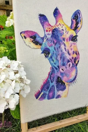 Factory Price Space Giraffe - PDF Counted Cross Stitch Pattern