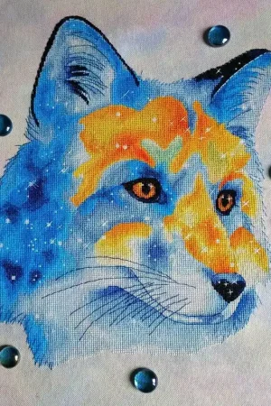 Premium Space Fox - PDF Counted Cross Stitch Pattern