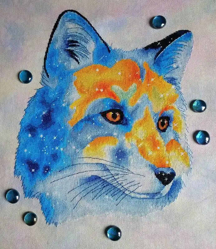 Premium Space Fox - PDF Counted Cross Stitch Pattern