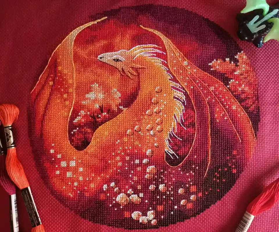 Dragon of the Fiery - PDF Counted Cross Stitch Pattern Hot Deal