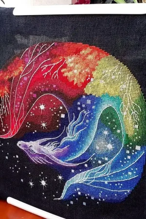 Rainbow Dragon 2 (he) - PDF Counted Cross Stitch Pattern Latest