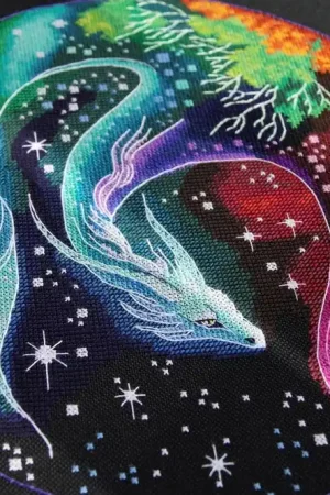 Special Offer Rainbow Dragon 1 (she) - PDF Counted Cross Stitch Pattern