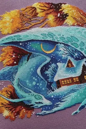 Affordable Dragon-Guardian. Winter - PDF Counted Cross Stitch Pattern