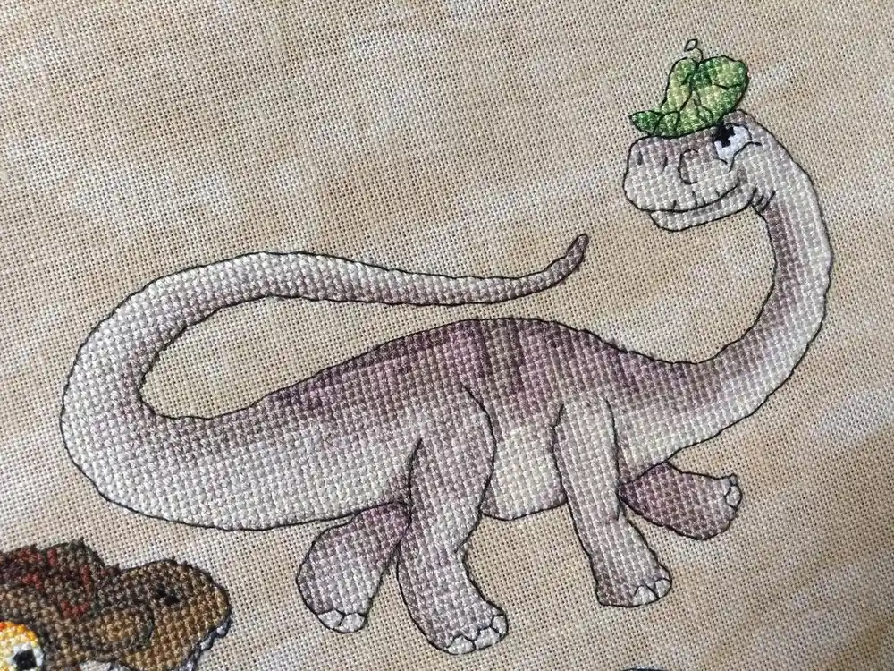 Dinosaurs. Brontosaurus - PDF Cross Stitch Pattern Price Drop