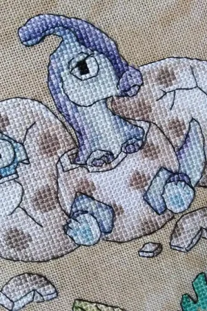 Dinosaurs. Parasaurolophus - PDF Cross Stitch Pattern Modern