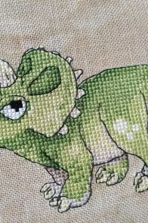 Dinosaurs. Triceraptor - PDF Cross Stitch Pattern Crafted