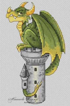Bulk Order Dragon. The Guardian - PDF Cross Stitch Pattern