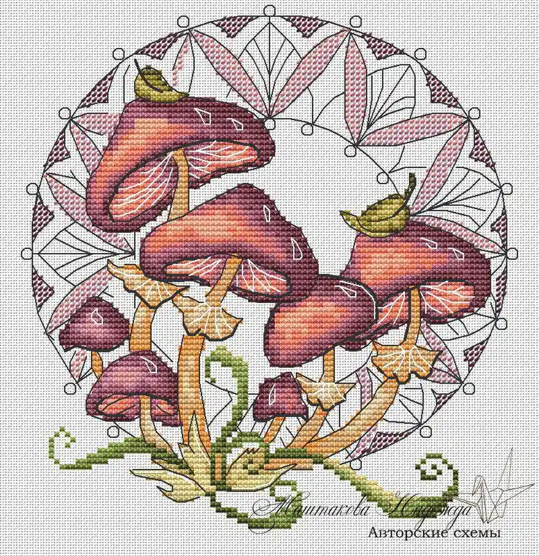 Mushroom. False Honey - PDF Cross Stitch Pattern Shop Now