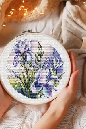Grab Now Irises - PDF Cross Stitch Pattern