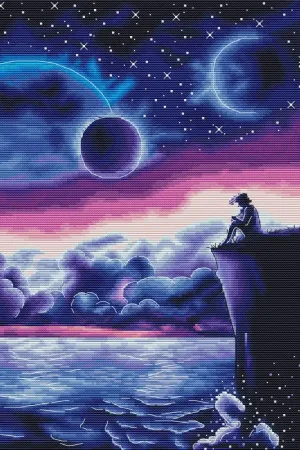 At the Edge of the Earth - PDF Cross Stitch Pattern Modern