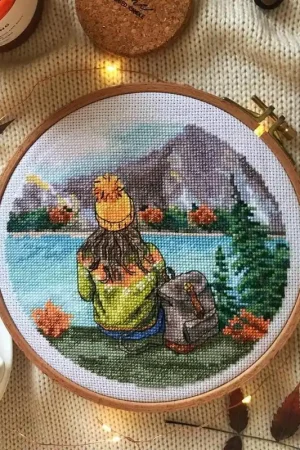 Next to the River - PDF Cross Stitch Pattern Original