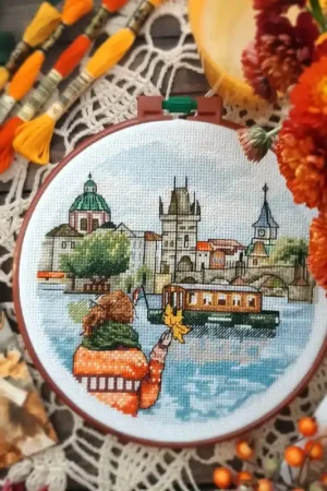 Prague. Charles Bridge - PDF Cross Stitch Pattern Holiday Sale