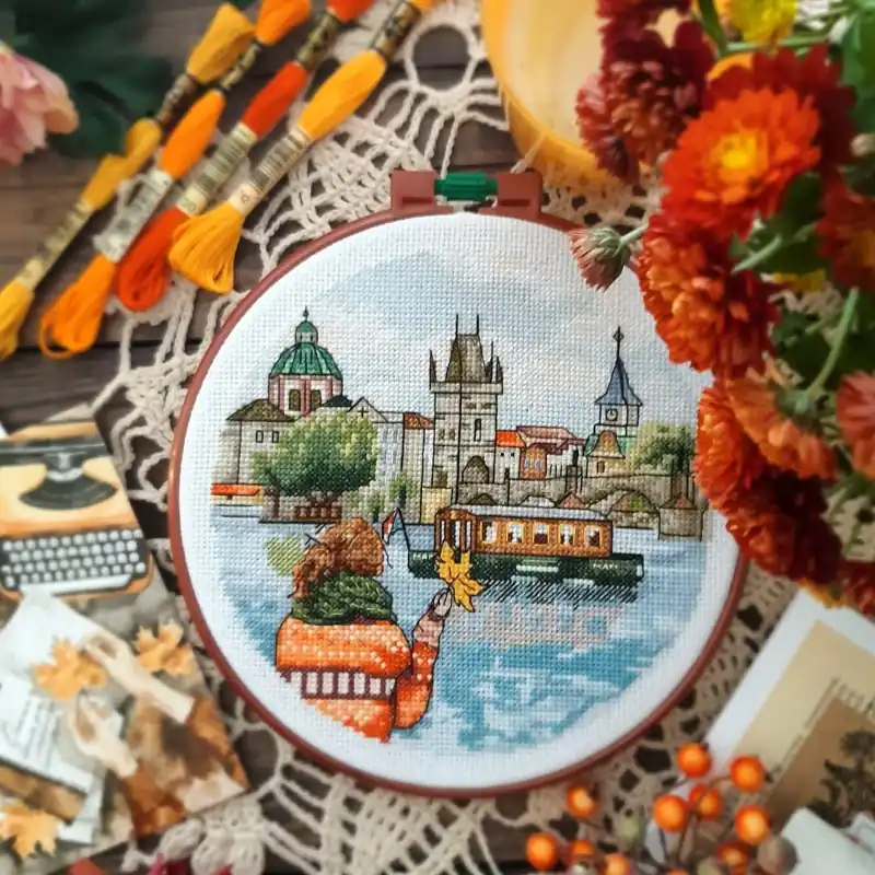 Prague. Charles Bridge - PDF Cross Stitch Pattern Holiday Sale