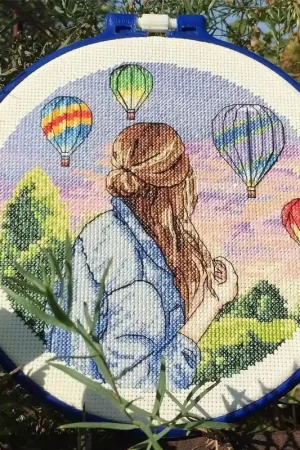 Parade of Balloons - PDF Cross Stitch Pattern Free Returns