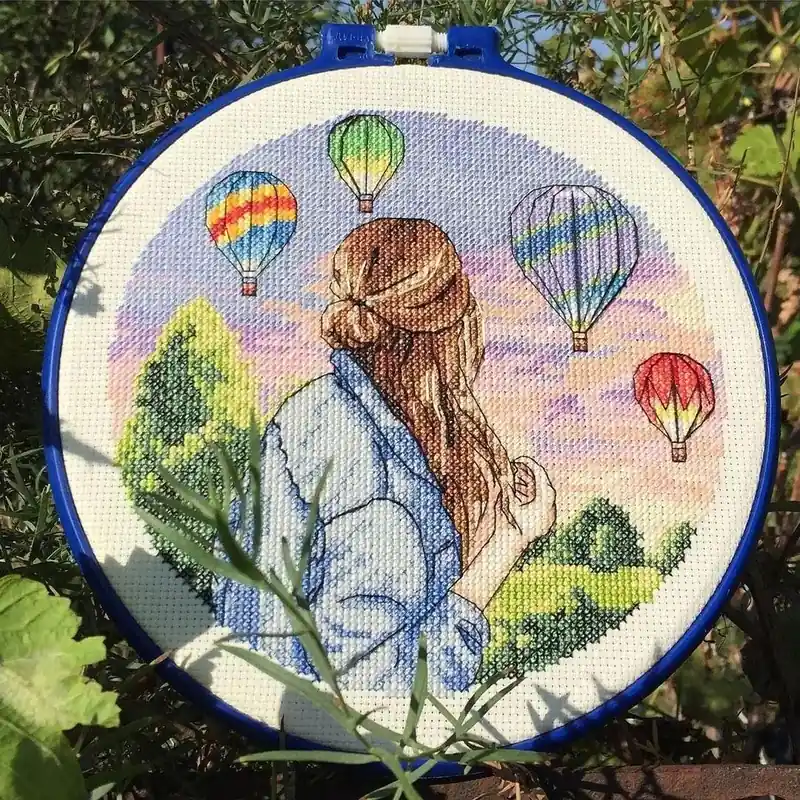 Parade of Balloons - PDF Cross Stitch Pattern Free Returns