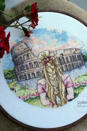 Walking in Italy. Coliseum - PDF Cross Stitch Pattern Fresh Stock