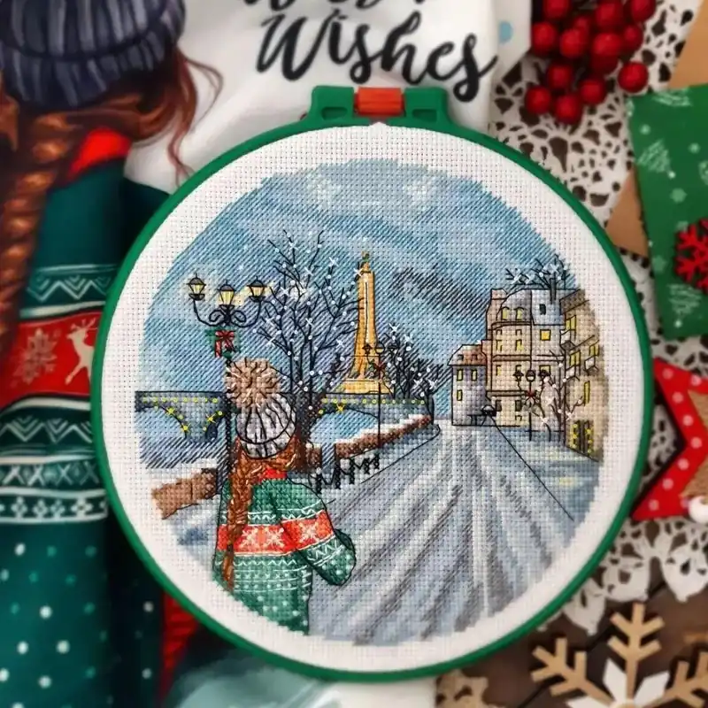 France. Christmas in Paris - PDF Cross Stitch Pattern Handmade