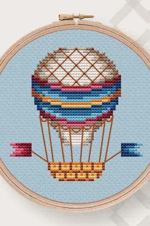 Air Balloon 2 - PDF Counted Cross Stitch Pattern While Supplies Last