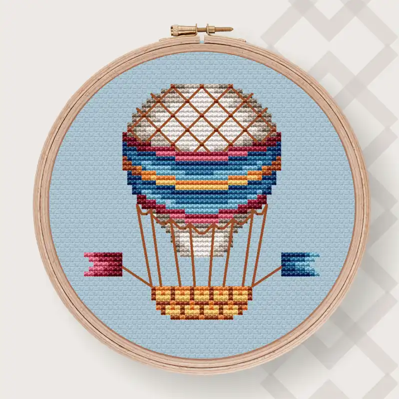 Air Balloon 2 - PDF Counted Cross Stitch Pattern While Supplies Last
