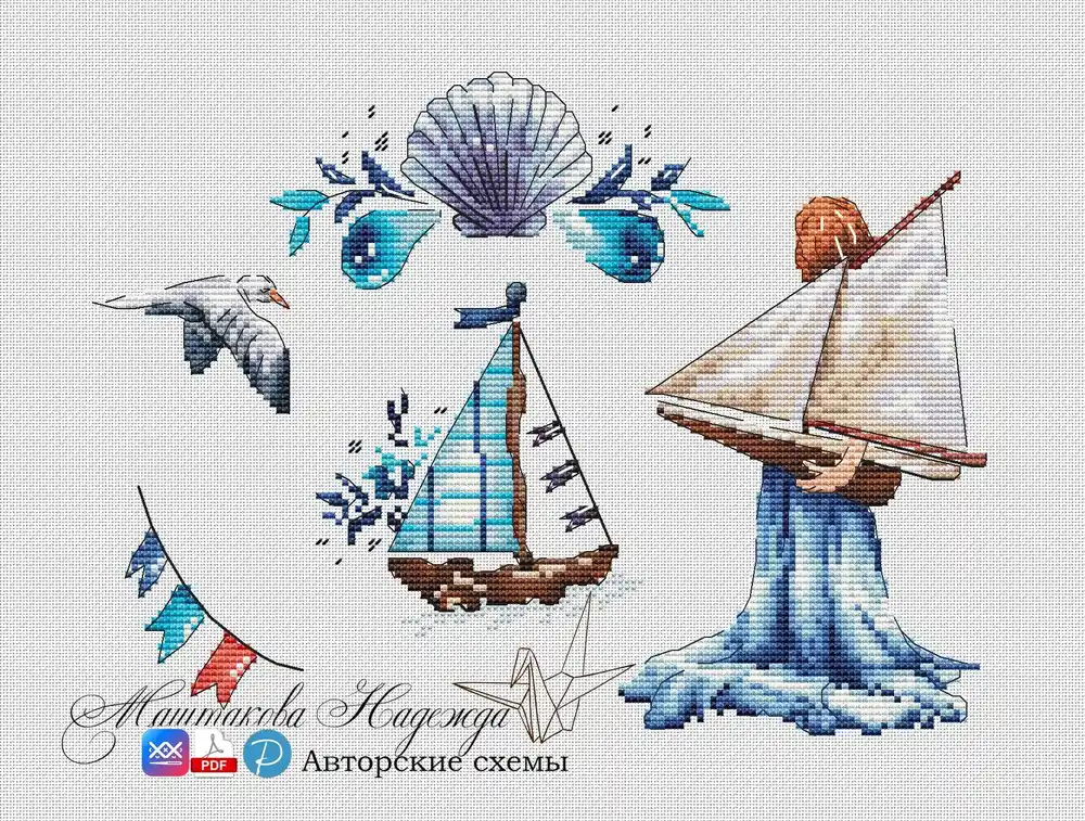 Force of Nature. Marine - PDF Cross Stitch Pattern Popular