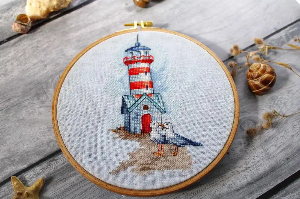 Lighthouse and Seagulls - PDF Cross Stitch Pattern Popular