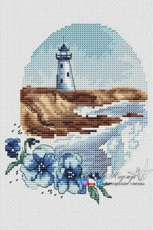 Genuine Lighthouse on the Shore - PDF Cross Stitch Pattern
