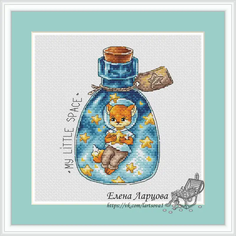 Best Price Cosmic Bottle - My Little Space. Fox - PDF Cross Stitch Pattern