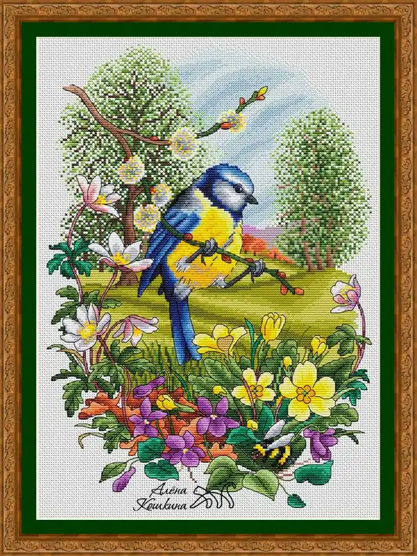Spring Bird - PDF Cross Stitch Pattern New Release