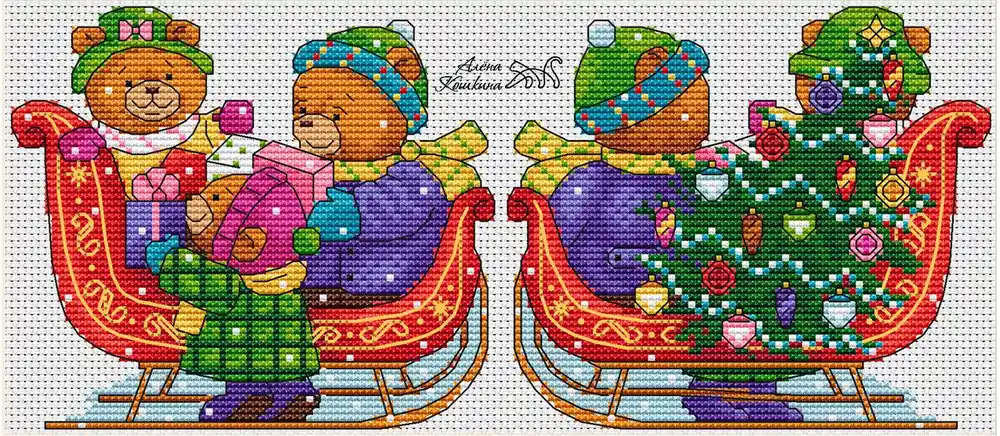 Genuine Christmas Sleights Plastic Canvas - PDF Cross Stitch Pattern