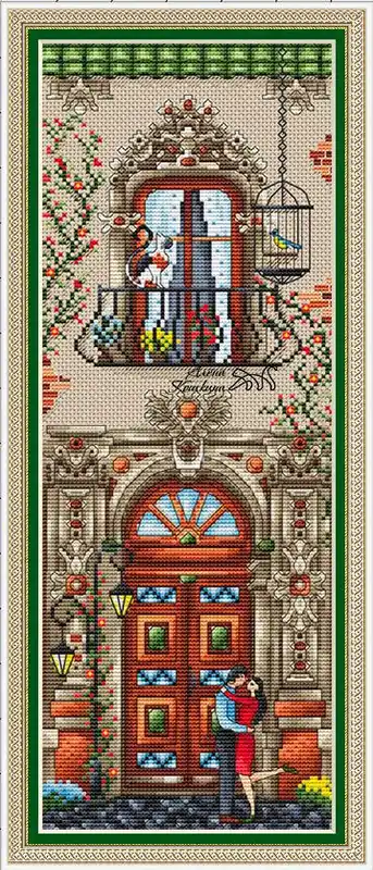 Romantic Balcony - PDF Cross Stitch Pattern Shop Now